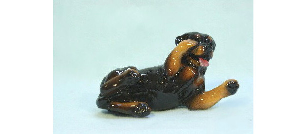 Hevener Collectible Rottweiler Pup Figurine