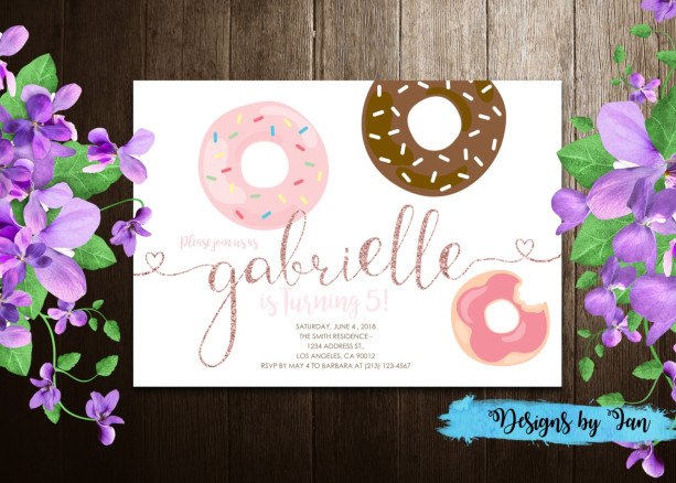 Donut Theme Party , Sweets Party, Dessert Party, Kids Birthday Printable Invitation