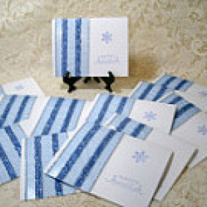 1/2 PRICE CARD SALE !! Set of 12 hand made "Happy Hanukkah" cards #6170