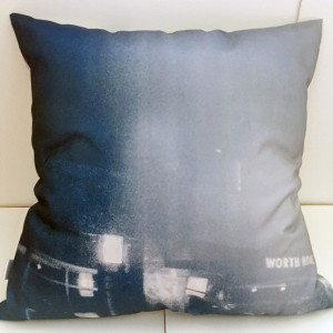 Blue and White Photorealism Pillow