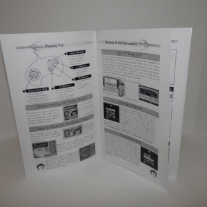 Sega CD Vay custom printed manual, insert, case and map