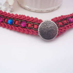 Crystal Jewels Elegant Choker Wrap bracelet