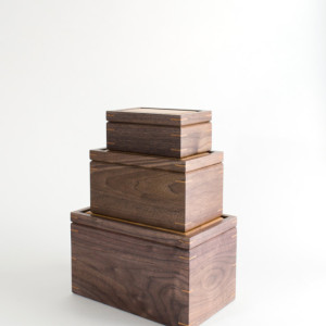 Large Keepsake Memory Box - Personalized - Walnut with Cherry wood