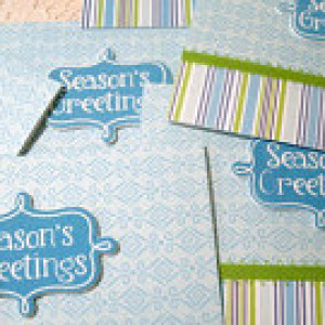 1/2 PRICE CARD SALE!! Hand made set of 12 "Seasons Greeting" Cards #6254