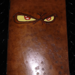 Leather Bound Sketch Book (Eyes), Ready to ship