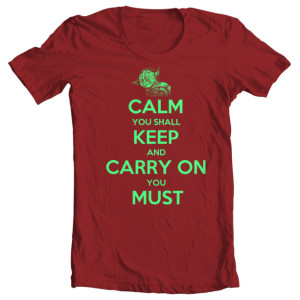 Girls' Star Wars "Calm You Shall Keep, Carry On You Must" Tee