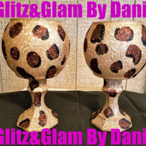Custom Leopard Print Gauntlet Wine Glass