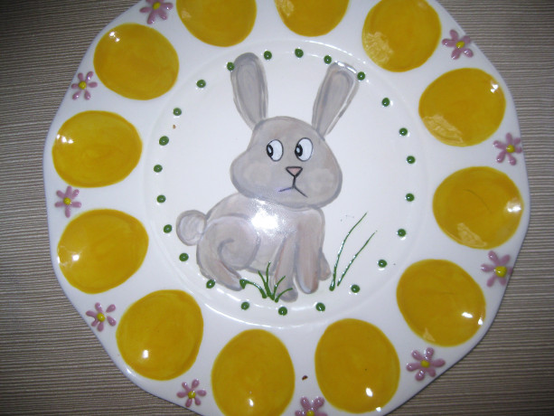 Hand painted Easter Deviled Egg Platter