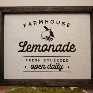 Rustic Sign Decor, Lemonade, Farmhouse