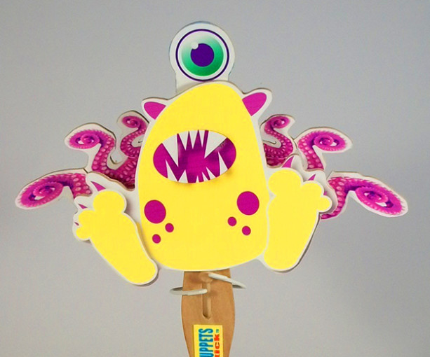  Wooden Puppet- Yellow Monster