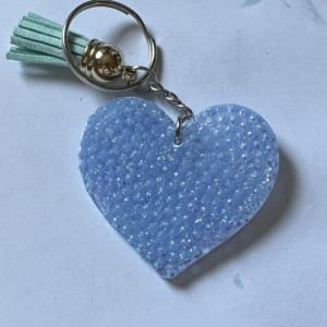 Bedazzled Heart keychain 