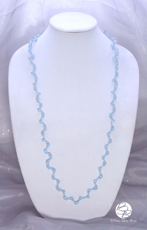 Blue Spiral Infinity Necklace