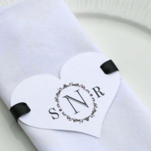 Wedding Napkins rings, personalized napkins rings, personalized napkin ring, paper napkin ring - Set of 10