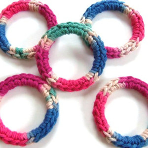 Cat Ferret Recycled Rings Toy Toys Handmade Michigan Blue Pink Red Green Tan Brown