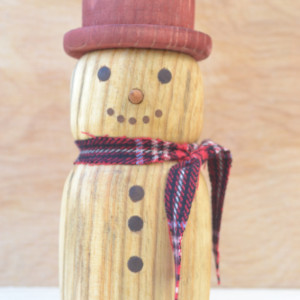 Solid Wood Snowman!