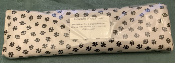 Handcrafted  lavender rice pillow Puppy Paws Cotton Fabric