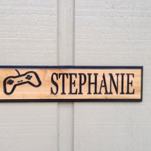 Custom Personalized Handmade Routed Cedar Name Sign