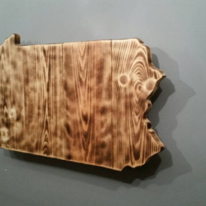 Rustic Pennsylvania State Wall Decor / add a heart to your location