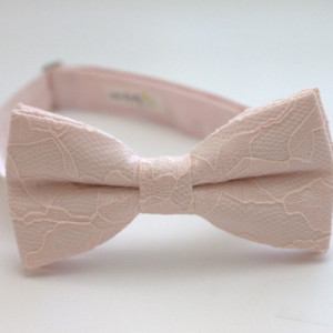 Blush Men's Bow Tie - Blush Pink Lace Bow Tie - Blush Bow Tie - Light Pink Bow Tie - Pink Bow Tie Baby Bow Tie - Adult Bow Tie - Pet Bow Tie