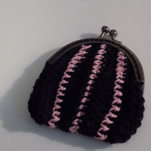 pink /black coin purse