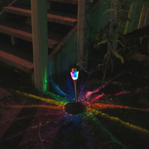 Hand-Painted Solar LED Rainbow Path Lights 