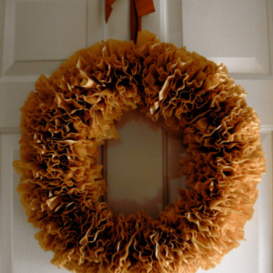 Rustic Natural Autumn Coffee Filter Wreath