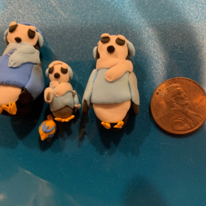 Hanukkah Penguins with Baby Chick