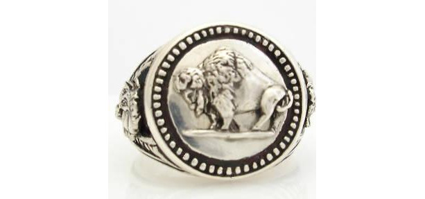 American Buffalo sterling silver signet ringg