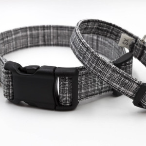 Preppy dog collar, medium dog accessories, modern dog collar, dog gift, dog mom gift, fabric dog collar, best selling items, black lab gifts