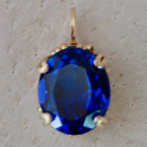 Blue Synthetic Sapphire Pendant