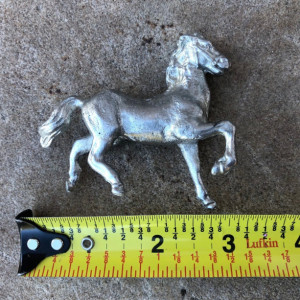 Horse pewter figurine, equine, hand cast