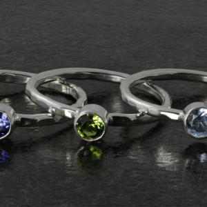 Birthstone Ring - Stacking Ring - Silver Birthstone Ring - Birthstone Jewelry