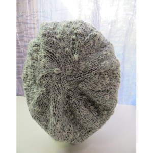 Beanie Hat Hand Knitted with Cotton and Silk - QUARTZ MOUNTAIN by Kat
