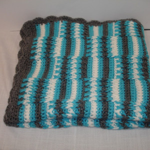 Crocheted Handmade Baby Carseat Floortime Naptime Anytime blanket