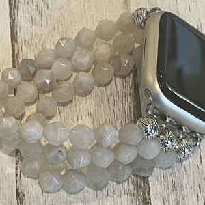 White Lace Agate Apple Watch Band