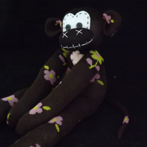 Sock monkey : Olivia ~ The original handmade plush animal made by Chiki Monkeys