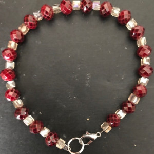 Maroon and Champagne Bracelet