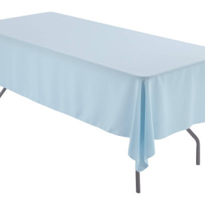 60 x 126 inch Rectangular Baby Blue Tablecloth Polyester | Wedding Tablecloth