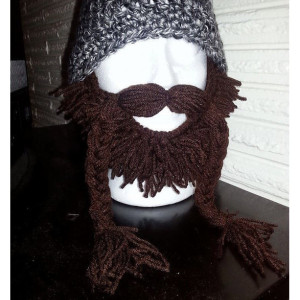 Beard face warmer (only) fits any crochet hat