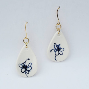 Handmade porcelain earrings