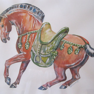 Tang Horse Original watercolor painting