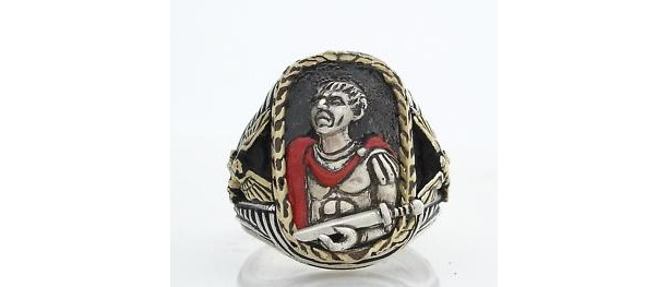 Julius Caesar ring sterling silver