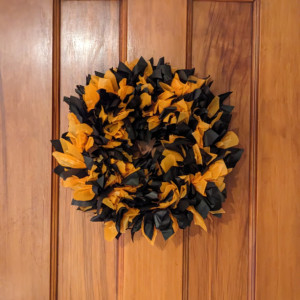 Orange and Black Wreath Decor
