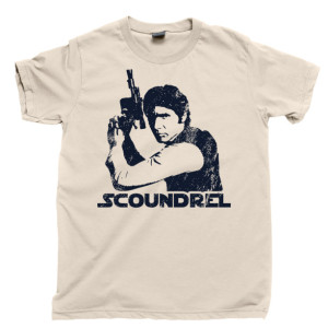 Han Solo Men's T Shirt, Scoundrel Smuggler Nerf Herder Chewie Millennium Falcon Unisex Cotton Tee Shirt