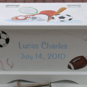 Keepsake Chest Memory Box personalized baby - Sports Theme baby gift