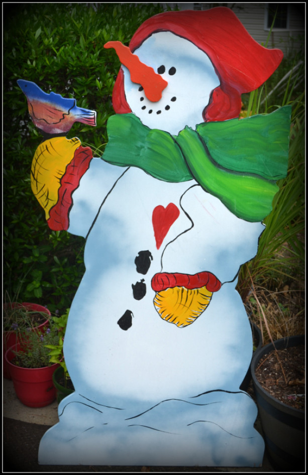 Snowman Yard Art