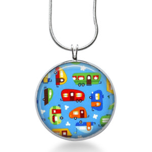 Travel Trailers Necklace - Vacation Jewelry - Travel Pendant