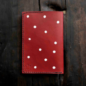 Passport Holder, Custom Leather Passport Cover, Bridesmaid Gift (Red Color)