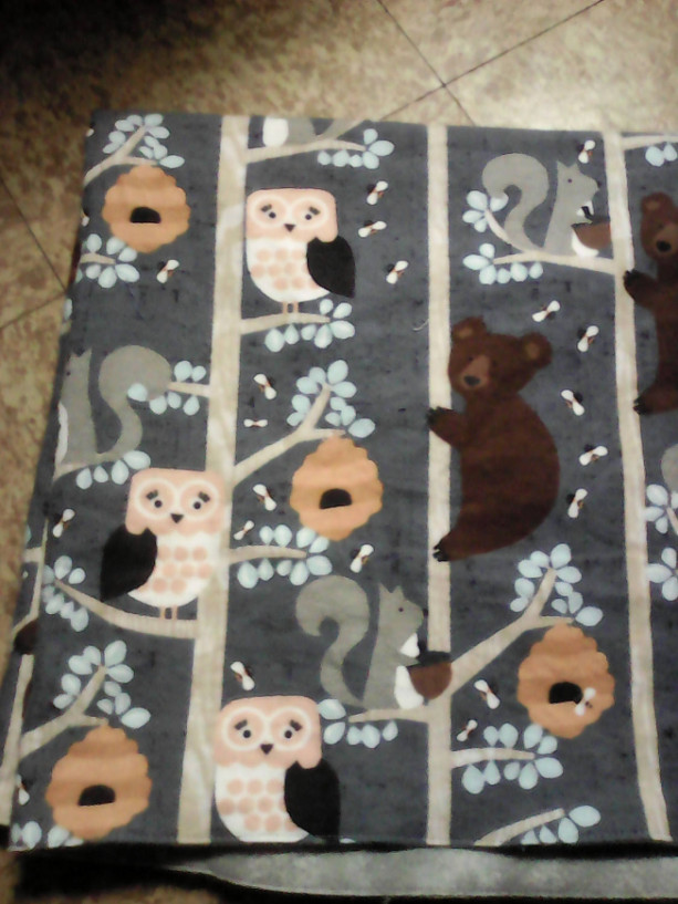 Baby Blanket Woodland Animals Double Sided Flannel