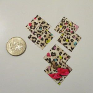 Butterfly origami earrings - rainbow cheetah print – recycled – repurposed – eco friendly  – upcycled paper – Upcycled Earrings